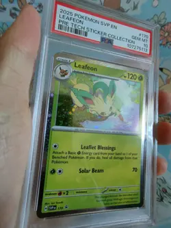 Pokemon Prismatic Evolutions Leafeon 170 Tech Sticker PSA 10 - Image 2
