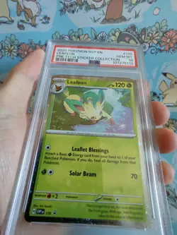 Pokemon Prismatic Evolutions Leafeon 170 Tech Sticker PSA 10 - Image 5