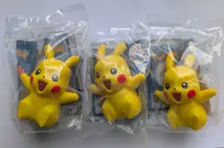 3x Pokemon Russian McDonald's 2016 Sealed Pikachu Toy mit Karte Lot Rare - Image 1