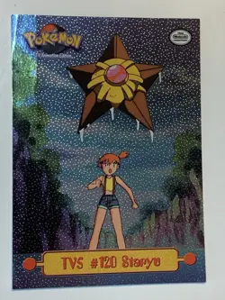 1999 Topps Pokemon #TV5 Staryu #120 & Misty Silver Foil (B)(Sandpaper 2nd Print) - Image 1