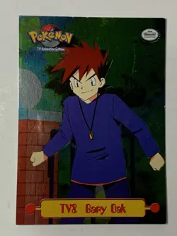 1999 Topps Pokemon #TV8 Gary Oak (C) Silver Foil Blue Logo FREE COMBINED SHIP - Image 1