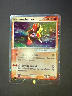 Pokemon TCG Hitmonchan ex 98/109 Ruby and Sapphire Holo SWIRL, LP raw ungraded - Image 1