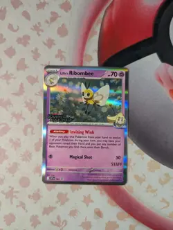 Pokemon Lillie's Ribombee 183 Staff Prerelease Promo Scarlet & Violet - Image 1