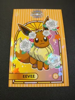 Pokemon Let's Go Eevee Database Set Peru Eevee Rose Cracked Ice US Seller - Image 1