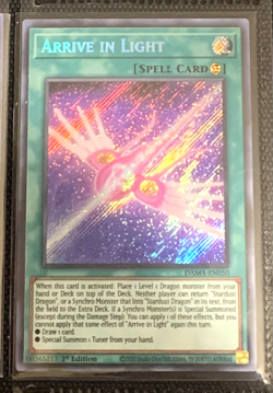 Yugioh TCG Arrive in Light Dawn of Majesty 1st Edition DAMA-EN050 Secret Rare NM - Image 1