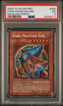 2003 YU-GI-OH! MFC-MAGICIAN'S FORCE #000 DARK MAGICIAN GIRL PSA 5 - Image 1