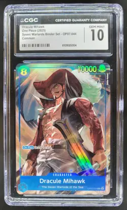 2025 ONE PIECE CCG DRACULE MIHAWK SEVEN WARLORDS OP07-044 CGC 10 A PT - Image 1