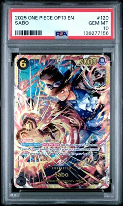 2025 ONE PIECE OP13-CARRYING ON HIS WILL #120 SABO PSA 10 - Image 1