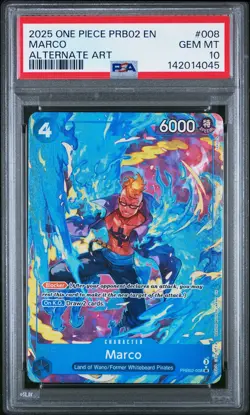 2025 ONE PIECE PRB02-PREM BOOSTER -ONE PIECE CARD THE BEST- VOL.2 MARCO PSA 10 - Image 1