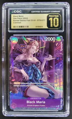 2024 ONE PIECE CCG BLACK MARIA BANDAI GAMES FEST ST04-011 CGC 10 PRISTINE C PT - Image 1