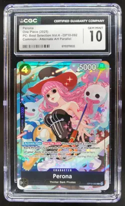 2025 ONE PIECE CCG PERONA ALT ART OP10-092 CGC 10 D PT - Image 1