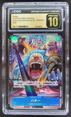 2025 ONE PIECE CCG JAPANESE BUGGY RARE OP09-051 CGC 10 PRISTINE A PT - Image 1