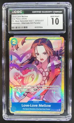 2024 ONE PIECE CCG LOVE-LOVE MELLOW ALT ART ST03-017 CGC 10 C PT - Image 1