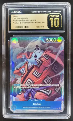 2025 ONE PIECE CCG JINBE PROMO P-030 CGC 10 PRISTINE D PT - Image 1