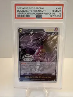 PSA 10 Donquixote Rosinante One Piece Store Championship Participant OP02-108 - Image 2