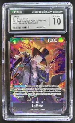2025 ONE PIECE CCG LAFFITTE RARE ALT ART OP09-095 CGC 10 C PT - Image 1