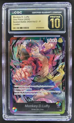 2024 ONE PIECE CCG MONKEY D. LUFFY LEADER SEALED BATTLE CGC 10 PRISTINE B PT - Image 1