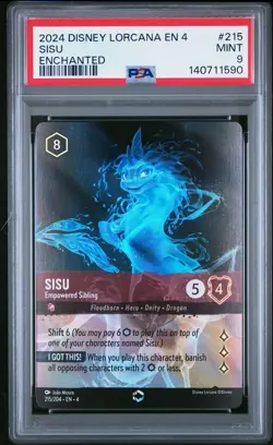 2024 DISNEY LORCANA EN 4-URSULA'S RETURN ENCHANTED #215 SISU PSA 9 - Image 1
