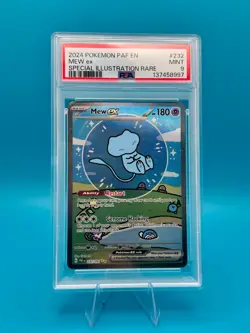 Pokemon TCG Mew EX Holo Card 216/091 Paldean Fates Bubble Mew PSA 9 - Image 1