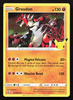 Groudon 017/025 Celebrations NM Pokemon Card TCG - Image 1