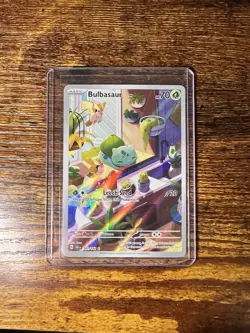 Pokemon TCG Bulbasaur Stellar Crown Illustration Rare Holo Card 143/142 - Image 1