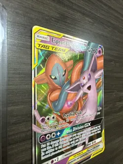 Espeon & Deoxys GX Holo Rare Full art 72/236 Pokemon Card - Image 3