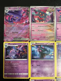 x13 Misdreavus Mismagius Pokemon cards mixed lot cute psychic type Rare EX - Image 2