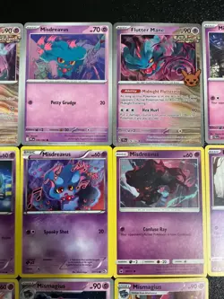 x13 Misdreavus Mismagius Pokemon cards mixed lot cute psychic type Rare EX - Image 3