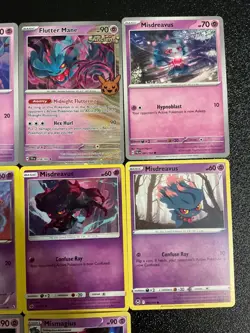 x13 Misdreavus Mismagius Pokemon cards mixed lot cute psychic type Rare EX - Image 4