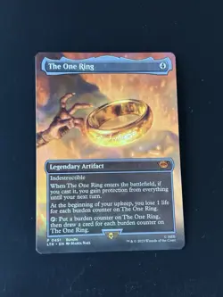 2023 Magic The Gathering Lord of the Rings The One Ring P0451 Borderless Promo - Image 1