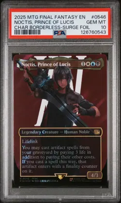 2025 MTG FINAL FANTASY #0546 NOCTIS, PRINCE OF LUCIS PSA 10 - Image 1
