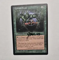UNPLAYED SIGNED NM MTG Visions Quirion Druid RESERVED JOHN MATSON EDH CUBE VTG - Image 1