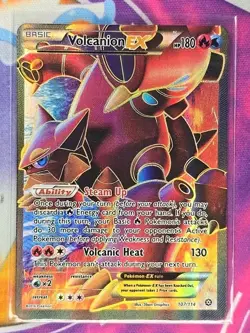 🔥2016 Pokemon Volcanion EX 107/114 Fire Rare! Sleeved In Cards Savers 1 🔥👍📈 - Image 1