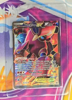 🔥2016 Pokemon Volcanion EX 107/114 Fire Rare! Sleeved In Cards Savers 1 🔥👍📈 - Image 5