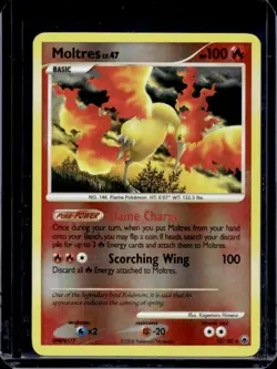 2008 Pokemon Diamond & Pearl Majestic Dawn Moltres Reverse Holo #10/100 - Image 1