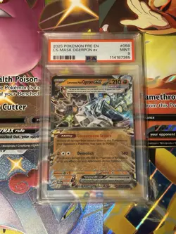 2025 Pokemon PRE EN CS Mask Ogerpon EX #058 PSA 9 Mint - Image 1