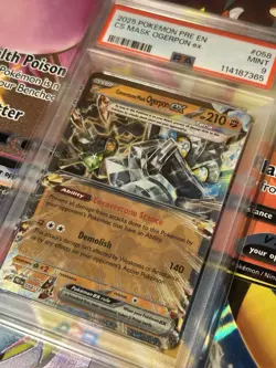 2025 Pokemon PRE EN CS Mask Ogerpon EX #058 PSA 9 Mint - Image 2