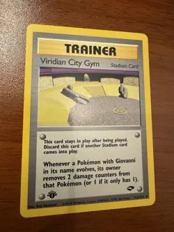 ⭐Viridian City Gym 1st Edition 123/132 Gym Challenge Pokemon Card LP Vintage - Image 1