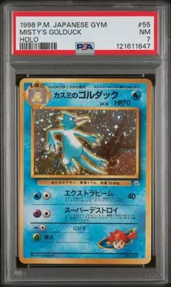1998 POKEMON JAPANESE GYM 55 MISTY'S GOLDUCK-HOLO - PSA 7 - Image 2