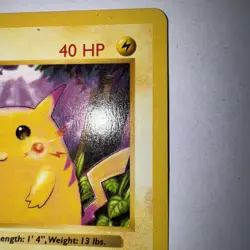 1999 Pikachu Pokemon Card 40HP 58/102 Purple Background Red cheeks - Image 4