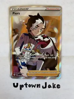 Pokemon Shining Fates Piers Full Art Trainer Ultra Rare Holo Card 069/072 - Image 1