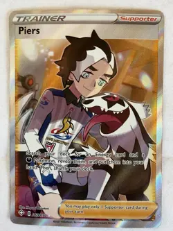 Pokemon Shining Fates Piers Full Art Trainer Ultra Rare Holo Card 069/072 - Image 2