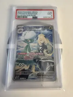 2025 POKEMON DRI EN-DESTINED RIVALS ILLUSTRATION RARE CYNTHIA'S ROSERADE PSA 9 - Image 3