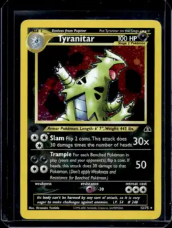 2001 Pokemon Neo Discovery 1st Edition Tyranitar Holo #12/75 - Image 1