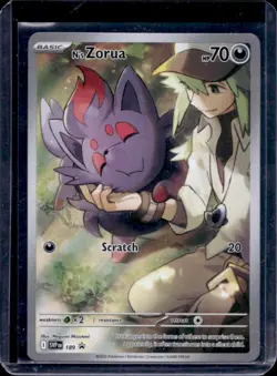 2025 Pokemon SV Black Star Promos N's Zorua VAR #189b - Image 1