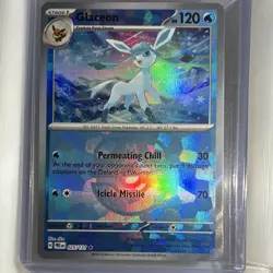 Pokemon Glaceon Master Ball Pattern Rare Holo 025/131 Sv: Prismatic Evolutions - Image 1