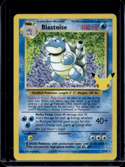 2021 Pokemon SWSH Celebrations Blastoise Classic Collection #2/102 - Image 1