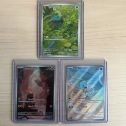 Pokemon Charmander, Bulbasaur, Squirtle Scarlet & Violet 151 Illustration Rares - Image 1