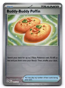 Buddy-Buddy Poffin NM 101/131 Sv: Prismatic Evolutions Pokemon TCG Pokeball Holo - Image 1