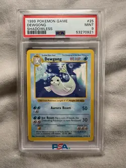 1999 Pokemon Dewgong Shadowless Base Set PSA MINT 9 - Image 1
